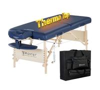 Master Massage 71cm Coronado Therma Top Portable Massage Table Heated with Warming Top and 7.6cm Foam Cushioning- Massage Couch Tattoo Bed, Lash Table- Royal Blue (71 x214cm)