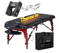 Master Massage 71cm Montclair Heating Top Professional Portable Massage Table W/Bluetooth Music Face Cushion Therapy Table Foldable Massage Couch Therma Top Lash Bed SPA Salon Facia Bed(UK Plug)