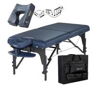 Master Massage 71cm Montclair Wider Portable Massage Table W/Bluetooth Music Face Cushion Massage Couch Foldable Beauty Bed Lash Bed Spa Couch Physiotherapy Bed, Royal Blue
