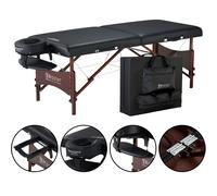 Master Massage 71cm Newport Portable Massage Table Beauty Therapy Couch(Black)