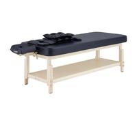 Master Massage 76cm AirMaster-I Black with Natual Color Frame, Airwave Full Body Stretching Portable Massage Table with Airbags 3D Lumbar Traction for Professional & Home Use Chiropractic Table
