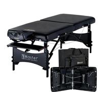 Master Massage 76cm wide Galaxy Luxurious Portable Massage Table Capacity: 300KG W/Carry Bag Massage Couch Beauty Bed, Sleek Black, Oil Proof PU Vinyl