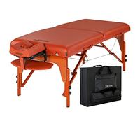 Master Massage 79cm Santana Pro Portable Massage Table Package, Memory Foam Cushioning, Reiki Leg Panels, Mountain Red- Tattoo Table- Spa Bed- Folding Massage Table- Facial Bed