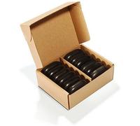 Master Massage Basalt Massage Hot Stone, Natural Crescent Hot Stone Set, for Massage Spa Beauty, Master Massage Large Flat Ovular Basalt Massage Stone, 12 Pieces, Black ((M(6.7 x 4.7X 1.7 cm)))