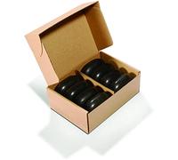 Master Massage Basalt Massage Hot Stone, Natural Crescent Hot Stone Set, for Massage Spa Beauty, Master Massage Large Flat Ovular Basalt Massage Stone, 8 Pieces, Black ((L(7.7X 5.7 x 2.7 cm)))