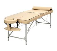 Master Massage Breeze Aluminum Premium Portble Massage Table with Breathing Hole, 71cm Width in Cream