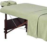 Master Massage Cotton Flannel Sheets, 3 Piece Set Table Cover, Face Cushion Cover, Table Sheet, Lily Green, Spa, Tatto Table Replacement Cover.