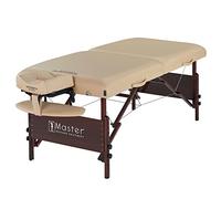 Master Massage Del Ray Professional Portable Massage Table 7.6cm Thick Foam Therapy Table Foldable Massage Couch Lash Bed Tattoo Bed Package SPA Salon Facial Beauty Bed Sand 76cm