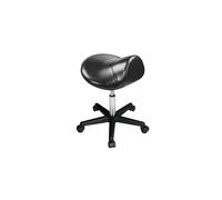 Master Massage Ergonomic Saddle Stool with 360 Swivel, Hydraulic Lift, Black PU Upholstery - Ideal for Clinics, Salons, Dentistry, Classrooms & Home