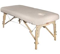 Master Massage Fitted Cotton Table Cover with Hole for Massage Tables, Cream