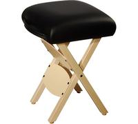 Master Massage Foldable, Wooden Stool for Massage Table, Black, Easy to Travel!