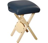 Master Massage Foldable, Wooden Stool for Massage Table, Royal Blue, Easy to Travel!
