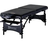 Master Massage Galaxy Memory Foam Pro Portable Massage Table in 76cm, Full Table Package in Black, perferct for Spa, Massage, Facial and Lash.