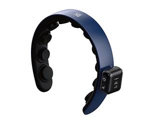 Master Massage H1 Vibration Hair Scalp Massager - 11 Fingers Electric Head Massager,Hair Stimulation. Lightweight Hairband Design, 5 Modes, Prussian Blue