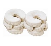 Master Massage Head Covers Washable 100% Cotton for Massage Table Headrest Neck Pillow 6 Pack Cream