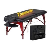 Master Massage MontclairTT, 7.6CM Memory Foam Portable Massage Table, Tatto Couch, Spa Table, Heating Top 71cm Massage Table in Black