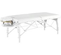 Master Massage Portable Massage Table Montclair in Snowwhite ，79cm, 7.6cm Memory Cushion, Full Massage Table Package