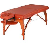 Master Massage Portable Massage Table Santan, 79cm in Montain Red, 7.6 cm Memory Cushion, Full Massage Table Package