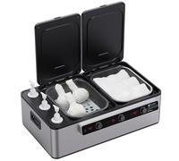 Master Massage Professional Electric 2 in 1 Massage Stone Heater & 3 Bottle Massage Oil/Lotion/Gel Heater-Digital Hot Stone Massage Oil Warmer for Massage