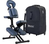Master Massage Rio Portable Massage Chair - Royal Blue, Lightweight 24 lbs Aluminum Frame, Foldable & Adjustable Tattoo and Spa Chai