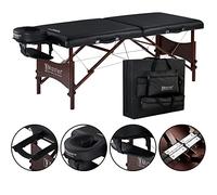 Master Massage Roma I 71cm Folding Portable Massage Table Bed with Carrying Case- Tattoo Table, Lash Bed Beauty Bed Spa Salon Treatment Table (Black)