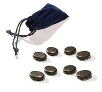 Master Massage Toes Basalt Hot Stone Pack - Beauty Facial Stones - Skin Care Heating Tools - Natural Black Basalt Massage Stone Set for Toes - 8-Piece Kit for Massage Spa, Relaxation, Healing