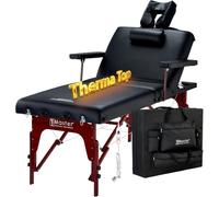 Master Massage Top of Spec Memory Foam 3 Section Table, Montclair Salon with 7.6cm Thick Foam Heating top Portable Massage Table, 76cm Width Ideal Package for tattol, Massage, Facial.
