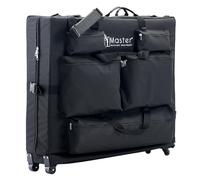 Master Massage Transport Bag with Wheels for Mobile Massage Tables with 5 Front Pockets Shoulder Strap (with Wheels)