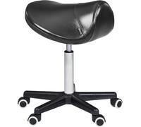 Master Massage Workshop Office Use Ergonomic Saddle Chair-Saddle Stool- Hydraulic Swivel Rolling Chair-Salon Clinical Tattoo Dentist Clinic Stool, Spas, Salons Stool in Black