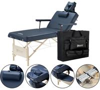 Master Massage7.6 cm Foam 3 Section Lift Back Table, Coronado Salon with Portable Massage Table, 76cm Width Ideal Package for tattol, Massage, Facial.