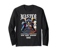 Master Neon Cyber Samurai Warrior Spirit Long Sleeve T-Shirt