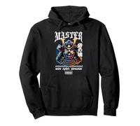 Master Neon Cyber Samurai Warrior Spirit Pullover Hoodie