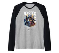 Master Neon Cyber Samurai Warrior Spirit Raglan Baseball Tee