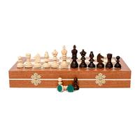 Master of Chess Tournament Wooden Chess Set with Pieces “OLYMPIC NO.3” 35 cm / 13 in - Handcrafted Inlaid Small Portable Chess Board Game for Adults and Kids