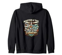 Master of Current Fishing Angler Hobby Zip Hoodie