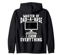 Master of Dad-a-Base Funny Tech Dad Zip Hoodie