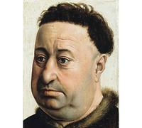 Master Of Flemalle Portrait Of A Fat Man Large Wall Art Print Canvas Premium Poster Mural