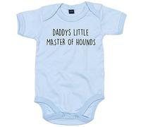 Master of Hounds Baby Body Suit Daddys Little Newborn Babygrow Blue with Black Print 9-12 Months