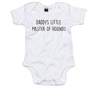 Master of Hounds Baby Body Suit Daddys Little Newborn Babygrow White with Black Print 6-9 Months