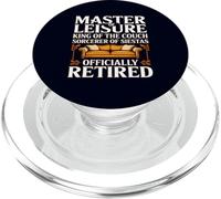 Master of Leisure Officially Retired Couch King PopSockets PopGrip for MagSafe
