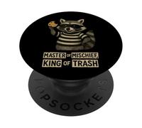 Master of Mischief King of Trash Raccoon Cookie PopSockets Adhesive PopGrip