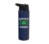 Master of Mischief St. Patrick's Day Shenanigans Irish Funny Stainless Steel Insulated Water Bottle