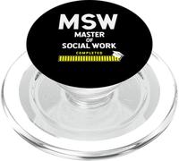 Master Of Social Work Completed Graduation PopSockets PopGrip for MagSafe