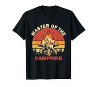 Master of The Campfire Happy Camper Vintage Retro Camping T-Shirt