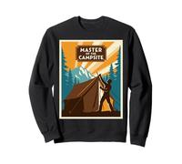 Master of the Campsite Vintage Retro Tent Mountain Poster Sweatshirt