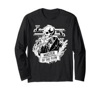 Master of the Flow Plumber Skeleton Funny Plumbing Gift Long Sleeve T-Shirt