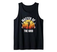 Master of The Grid Lineman Electrical Utility Worker Tank Top