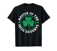 Master of The Irish Goodbye Shamrock Distressed St Patrick T-Shirt