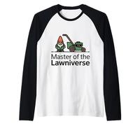 Master of the Lawniverse Funny Gardener Humor Raglan Baseball Tee
