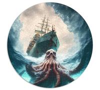 Master of The Seas Puzzle 1000 Pieces Jigsaw 1000 Pieces Round Puzzles for Adults DIY Art Decor, 67.5x67.5cm